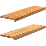 Prozorske klupice 2 kom svijetlosmeđe 90x30x2 cm masivne hrast | shoptok.hr