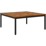 vidaXL Stolić za kavu Prirodna i crna 100 x 100 5 x 45 cm - 100 x 100 5 x 45 cm Prirodna i crna | shoptok.hr