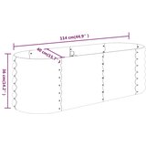  Povišena vrtna gredica od pocinčanog čelika 114 x 40 x 36 cm zelena | shoptok.hr