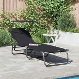  Sklopiva ležaljka za sunčanje Crna 190 x 57 x 81 cm oxford | shoptok.hr