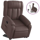  Naslonjač na podizanje od umjetne kože smeđi | shoptok.hr