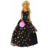  Lutka za igru Lucy sa crnom točkastom haljinom i torbom - 31 cm | shoptok.hr