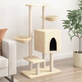 vidaXL Mačje drevo s praskalniki iz sisala krem 117 cm | Shoptok.si