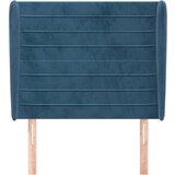  Vzglavje z ušesi temno modra 103x23x118/128 cm žamet | Shoptok.si