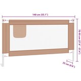  Sigurnosna ograda za dječji krevet smeđe-siva 140x25 cm tkanina | shoptok.hr