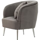 Mauro Ferretti Siv žameten fotelj Silvery – | Shoptok.si