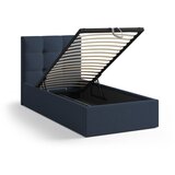 Micadoni Plavi tapecirani krevet s prostorom za odlaganje s podnicom 90x200 cm Phaedra – | shoptok.hr
