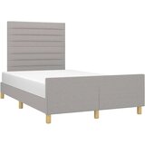  Posteljni okvir z vzglavjem svetlo siv 120x200 cm blago, (20905898) | Shoptok.si