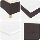  Postelja s vzmetnico Temno rjava 140x190 cm Tkanina, (22050703) | Shoptok.si