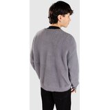 Another Cotton Lab Chest Logo Mohair Pulover dark grey | Shoptok.si