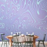  Foto tapeta - Sea Abstraction - Intriguing Composition of Wavy Shapes in Shades of Blue 294x210 | shoptok.hr