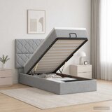  Krevet od pjene s madracem i LED-om Svjetlosiva 90 x 190 cm | shoptok.hr