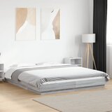  Okvir za krevet s LED svjetlima boja hrasta 150 x 200 cm drveni | shoptok.hr