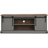 TV ormarić HALDEN 2 klizna vrata sivi 150x40x60 cm puno drvo | shoptok.hr