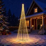  LED božićno drvce 540 LED lampica Topla bijela Čelik | shoptok.hr