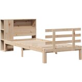 Krevet s regalom za knjige bez madraca 100x200 cm borovina | shoptok.hr