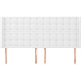  Uzglavlje s ušima bijelo 183x16x118/128 cm od umjetne kože | Eponuda.ba