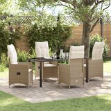 vidaXL 5-dijelni set vrtnih stolova s jastučićima bež poli ratana | shoptok.hr