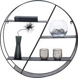CARRYHOME stenski regal 60/60/15 cm črna | Shoptok.si