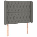  LED uzglavlje tamnosivo 103 x 16 x 118/128 cm od tkanine | shoptok.hr