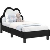 Posteljica za malčke z vzglavjem Črna 70 x 140 cm PU, (5000105067) | Shoptok.si