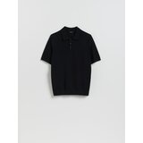Reserved Polo-džemper s visokim udjelom viskoze - crno | shoptok.hr
