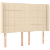  Uzglavlje krem 147 x 16 x 118/128 cm od tkanine | shoptok.hr