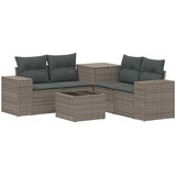  Set sofe 6 kom. Siva i tamno siva Poli Rattan i čelik | shoptok.hr