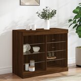 The Living Store Komoda z LED lučkami rjav hrast 81x37x67 cm - Komoda, (21658070) | Shoptok.si