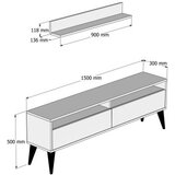 Hanah home tv polica best walnut | ePonuda.com