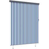 Rolo zavjesa Plava i bijela 200 x 250 cm Tkanina i aluminij | Shoptok.si