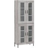Maison Chic Visoka Komoda - Predalnik siva sonoma 69,5x34x180 cm inženirski les, (21722610) | Shoptok.si