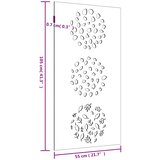  Vrtni zidni ukras 105 x 55 cm od čelika COR-TEN s uzorkom lišća | shoptok.hr
