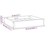  Krevet za pse bijeli 51,5x44x9 cm od masivne borovine | Shoptok.si