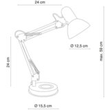Globo Namizna svetilka Famous (40 W, višina: 62 cm, E27, črna) Cene