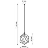 Obesna svetilka GASPARE črna, (21347807) | Shoptok.si