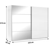 MID.YOU Omara Z Drsnimi Vrati Ernie, Barva Hrasta, Z Ogledalom | Shoptok.si