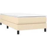 Krevet s oprugama i madracem krem 90 x 200 cm od tkanine | shoptok.hr
