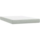 vidaXL Krevet s oprugama i madracem svjetlosivi 160x210 cm baršunasti | shoptok.hr