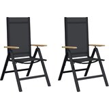  Ležaljke u vrtu 2 pcs Crna 58 x 73 x 111,5 cm Tekstilen | shoptok.hr