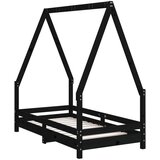  Za dječji krevet crni 70 x 140 cm od masivne borovine | shoptok.hr