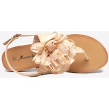 Resti Beige women's sandals with a flower Nerikala - Footwear | shoptok.hr