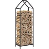  Stalak za drva crni 40x25x120 cm Hladno valjani čelik | Eponuda.com