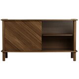 UMAGE Smeđa vitrina od punog hrasta s kliznim vratima 135x73,5x48 cm Italic – | shoptok.hr
