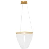 Nova Luce LED viseća svjetiljka aluminijska s mogućnosti zatamnjivanja u zlatnoj boji sa sjenilom od akrilnog stakla ø 52 cm Valentin – Cijene