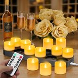 DAPHOMEU 12x polnilne LED čajne svečke z magnetno postajo | Shoptok.si