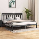  Posteljni okvir siv iz trdnega lesa 200x200 cm, (20646173) Cene