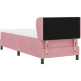  Box Spring Postelja z Vzmetnico Roza 80x200 cm Žamet, (22052436) | Shoptok.si