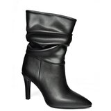 Fox Shoes R404020309 Women's Black Thin Heeled Pleated Boots Cene