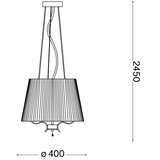 Ideal Lux luster na sajli pegaso 3xE14/28W/230V prečnika 40 cm zlatan | Eponuda.com